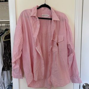 Calvin Klein pink button up